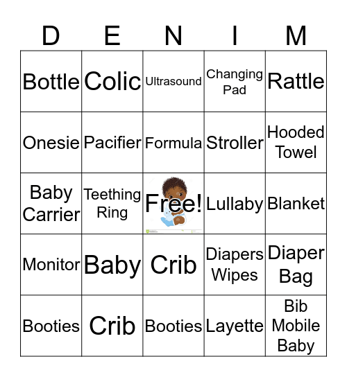 Get Ready For Baby Bingo Card