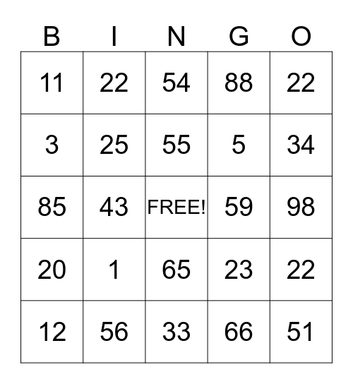 Spring Break 2K14 Bingo Card