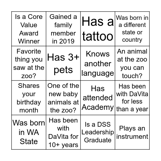 Bingo Card