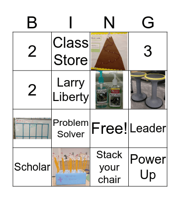 Classroom Bingo Card