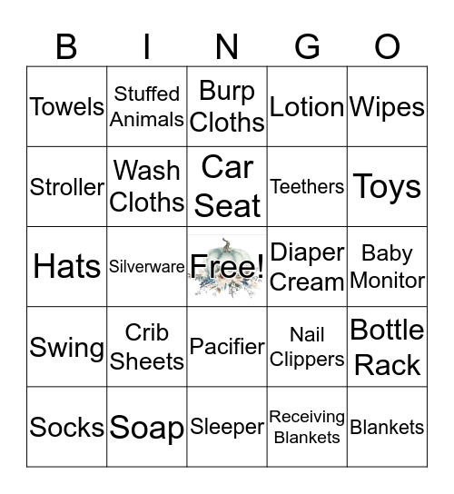 Monika's Baby Shower! Bingo Card