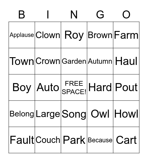 White car book vocabulary Bingo Card