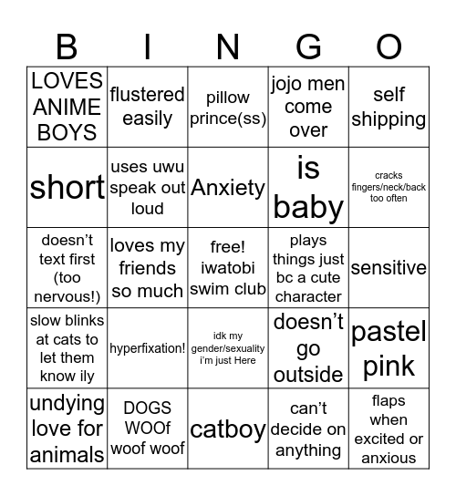 chawie bingo  Bingo Card