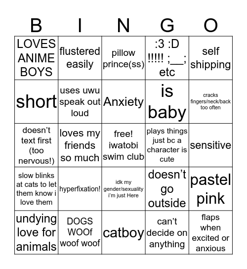 chawie bingo  Bingo Card