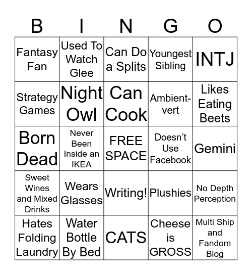 How Similar Are You To StressBakingElf? Bingo Card