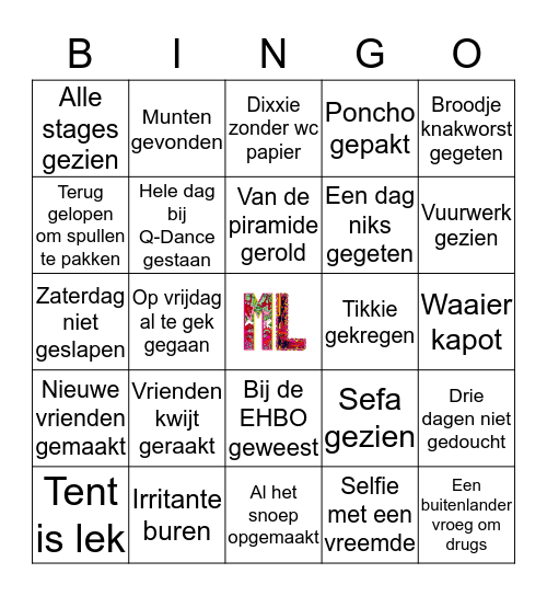 MYSTERYLAND 2019 Bingo Card