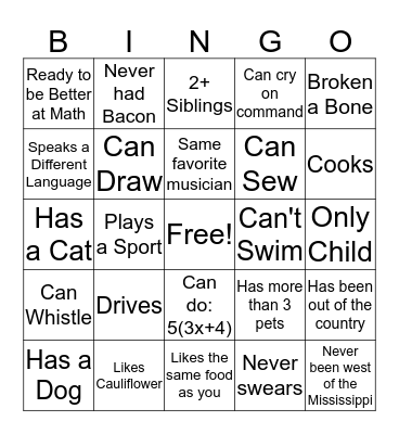 Bingo Card