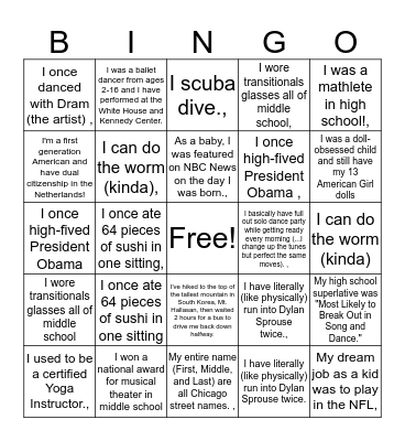 ASAP Bingo Card