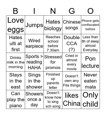 BINGBOWL Bingo Card