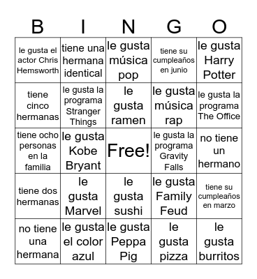 Period 2 Bingo Card
