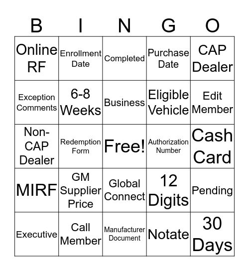 Bingo Ice Breaker  Bingo Card
