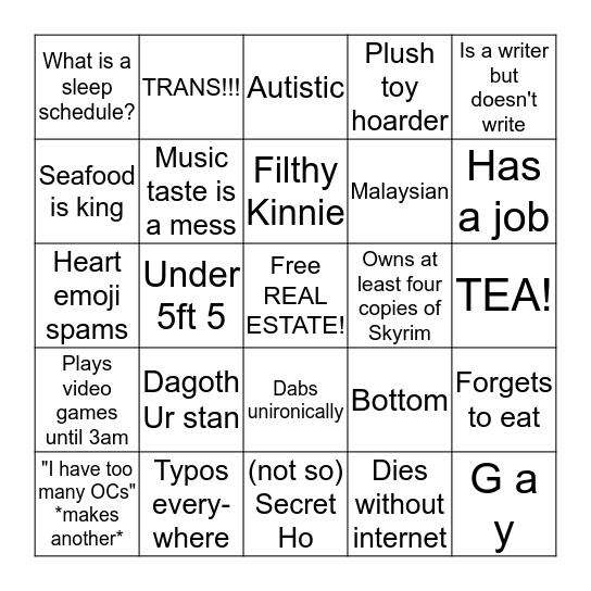 How Similar are you to Yue? Bingo Card