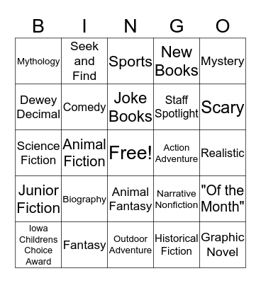 West Media Center Bingo Card