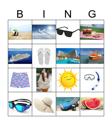 summer bingo Card