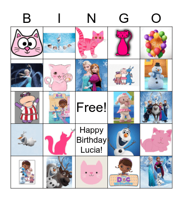 LUCIA'S BIRTHDAY BINGO Card