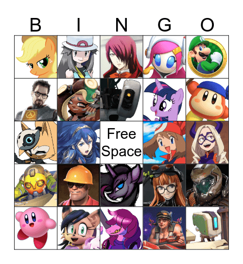 Favorite Character Bingo Card