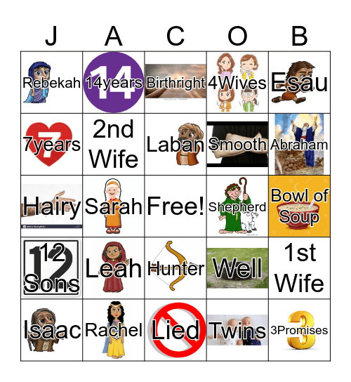Life of Jacob Bingo Card