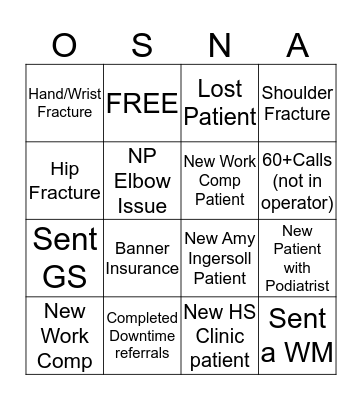 Contact Center Bingo  Bingo Card