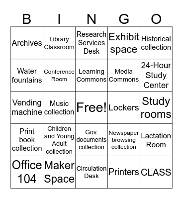 Tran Libary Bingo Card