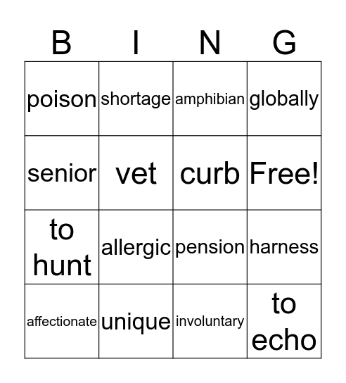 Chapter 1-2 Vocab Review Bingo Card