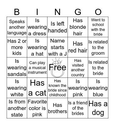 Find Someone Who Bingo Card