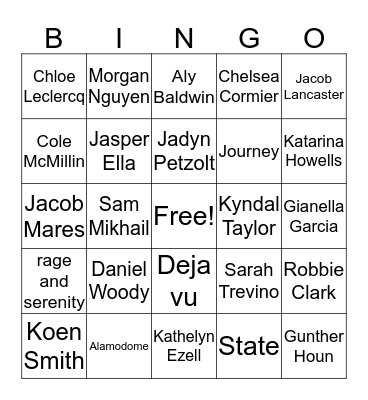 Senior bingo  Bingo Card