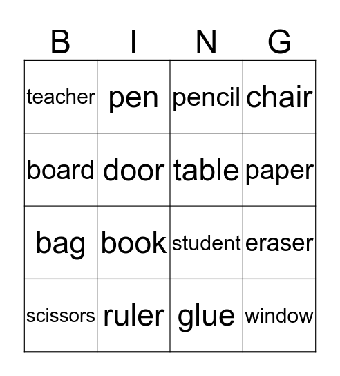 Bingo Card