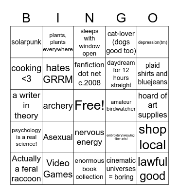 How Much are you like Brightlady Bingo Card