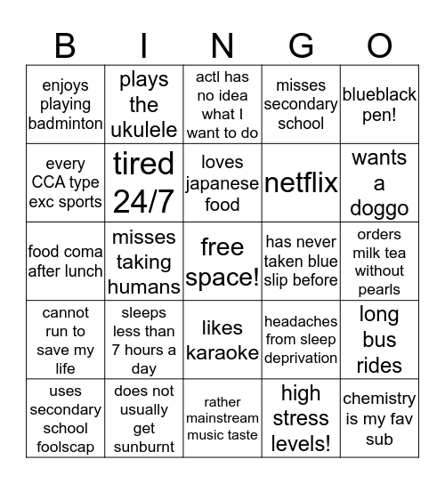 natasha’s bingo  Bingo Card