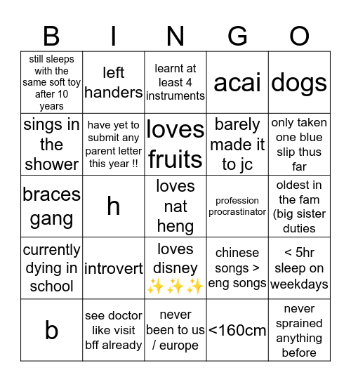 Bingo Card