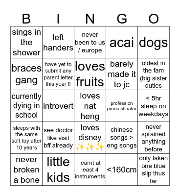 Bingo Card