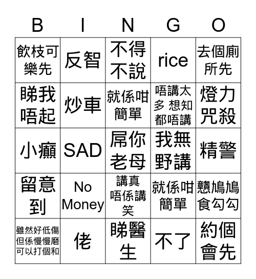 OSM Bingo (2019-8-17) Bingo Card