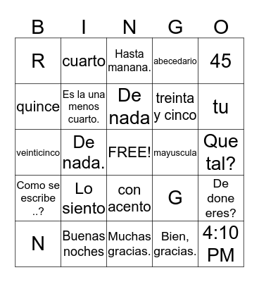 Bingo Card
