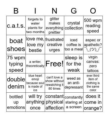 Witty Bingo Card