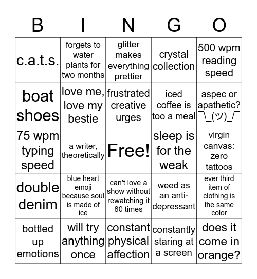 Witty Bingo Card