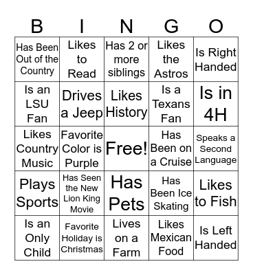 Bingo Card
