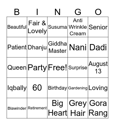 Bally's Bingo Card