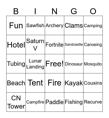 Anderson's Birthday Bingo Card