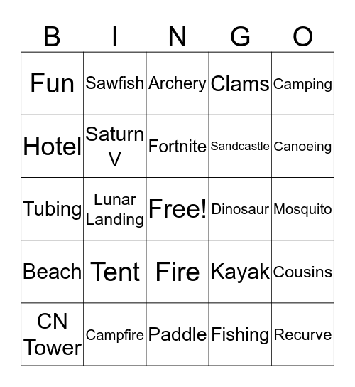 Anderson's Birthday Bingo Card