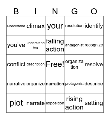 Vocab 1A BINGO Card