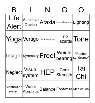 Balance is FUN! Bingo Card