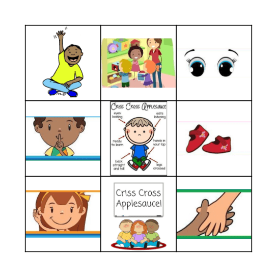 School Rules Bingo Card