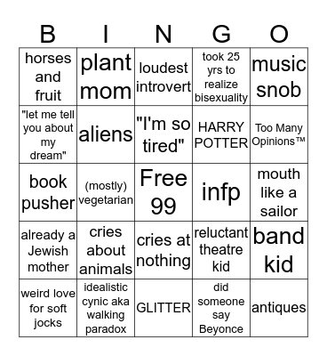 how much like murl are you Bingo Card
