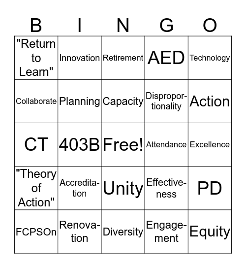 BUZZWORD BINGO Card