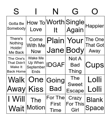 Round 2 Bingo Card