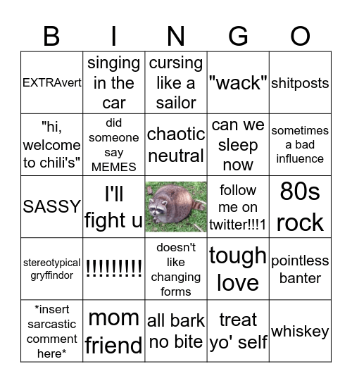 Tal bingo!! Bingo Card