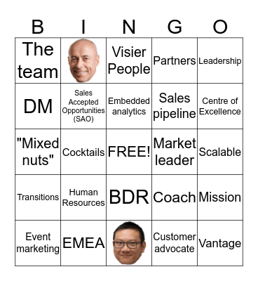 Visier Buzzword BINGO Card