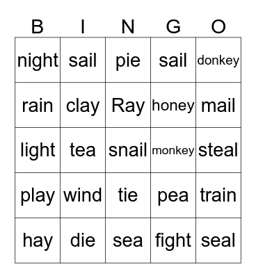 Spotlight on Phonics Unit 1-3 Bingo Card