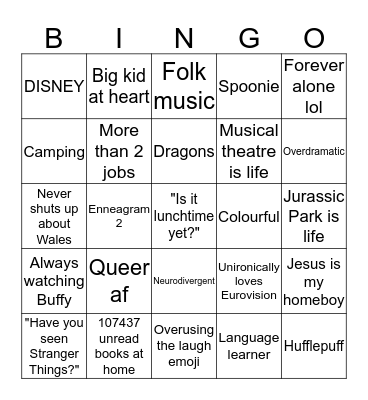 How Similar Are You To Katherine-Alice Bingo Card