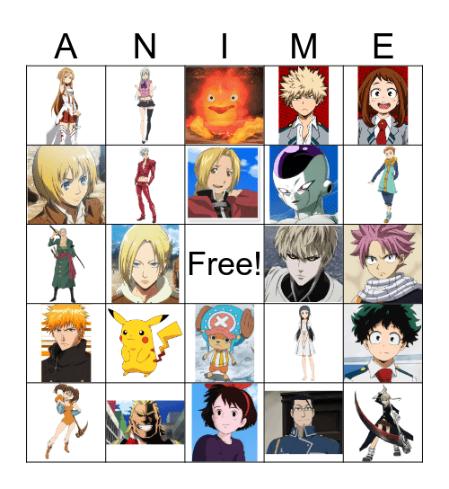 Omnicon Bingo Card